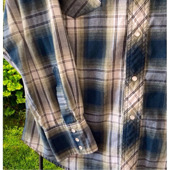 True Vintage 1980s Wrangler Western Pearl Snap Shirt. Size large. - Picture 5 of 9